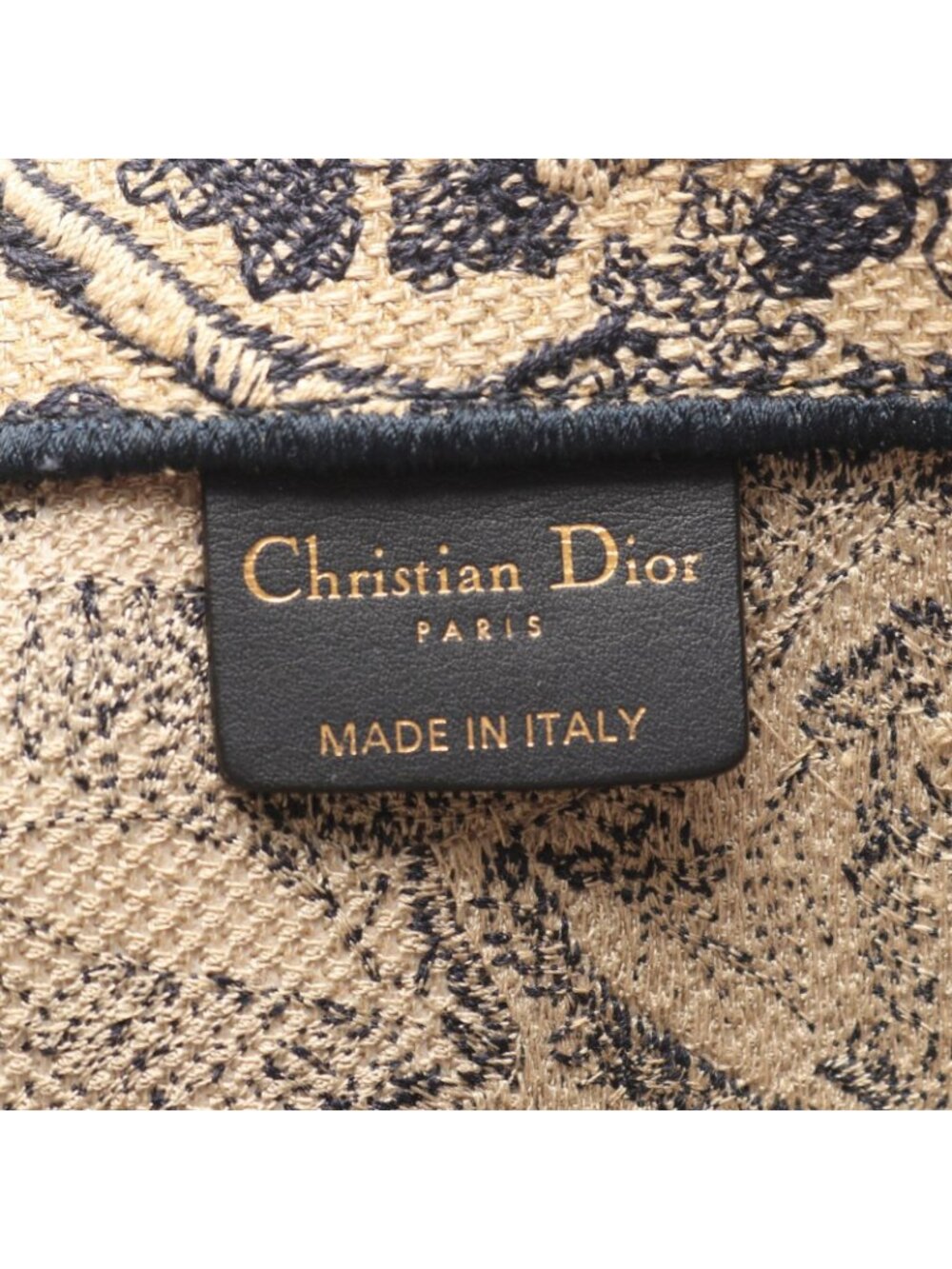 Dior Tote Book Large Beige Navy Canvas - Picture 4 of 8